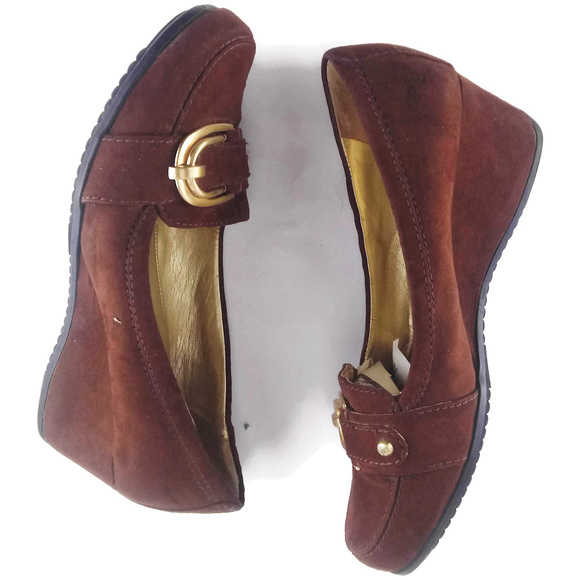 UNISA Buckle Detail Textile Wedge Heel Size 7.5 - Picture 1 of 7